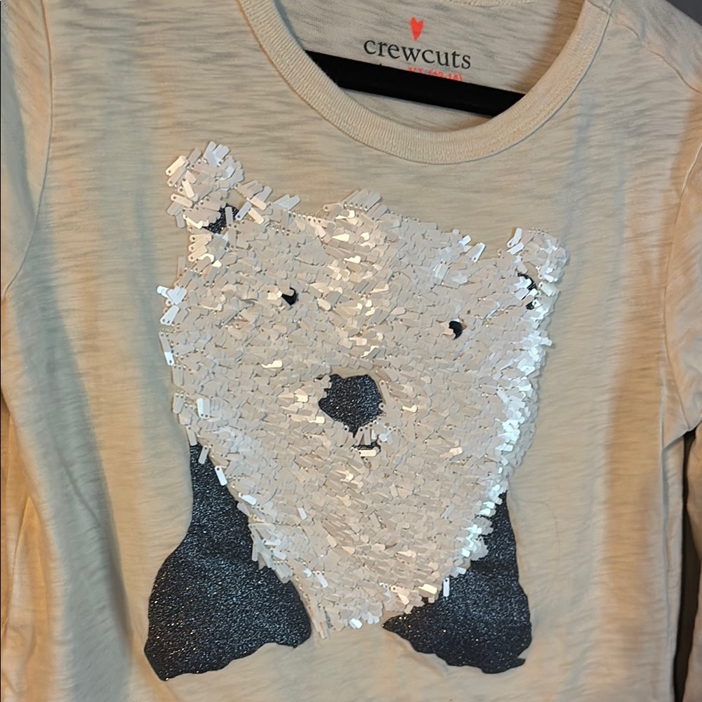 Cream Long Sleeve Girls Shirt 12/14